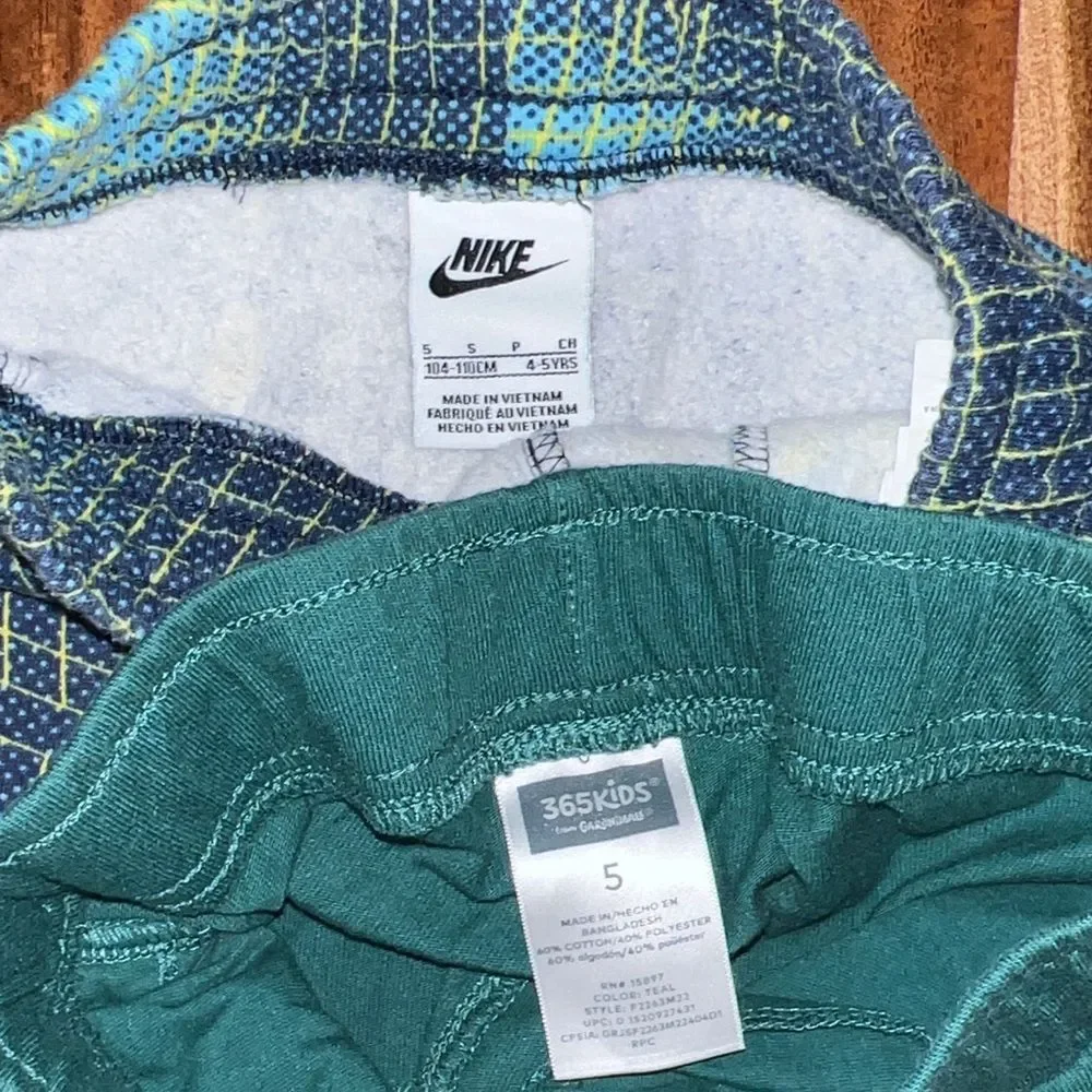 Nike Kids Blue and Yellow Graphic Shorts